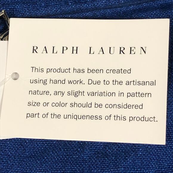 Ralph Lauren Stover Throw Pillow Cover Only Linen Journey Summer Blue 16x24 New - Picture 4 of 5